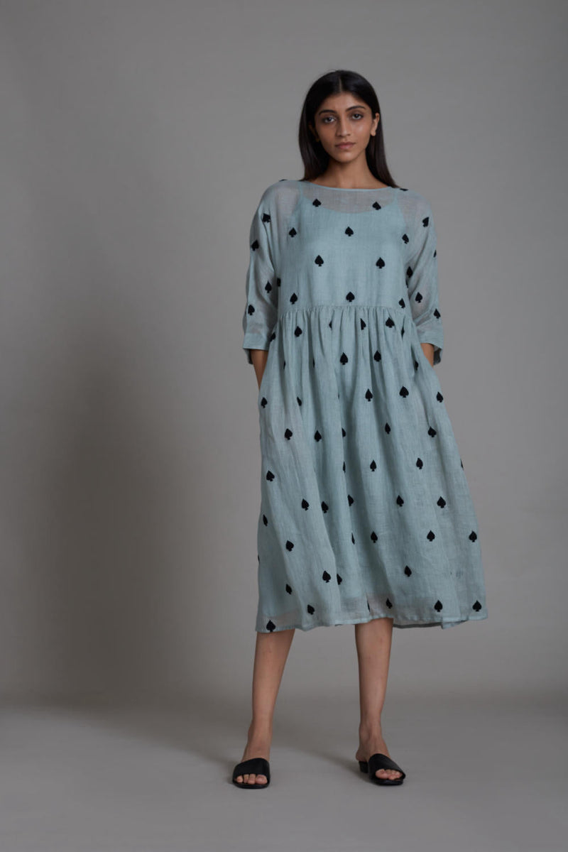 MATI TEEN PATTI DRESS-BLUE by Mati for women Worldwide