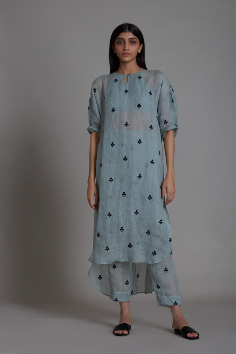 MATI TRUMP CARD TUNIC DRESS-BLUE Top & Tunics by Mati for women Worldwide