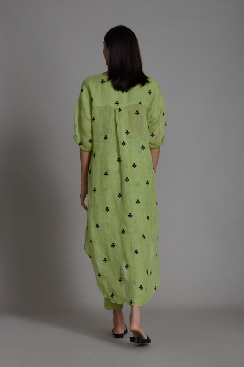 MATI TRUMP CARD TUNIC DRESS-GREEN Top & Tunics by Mati for women Worldwide