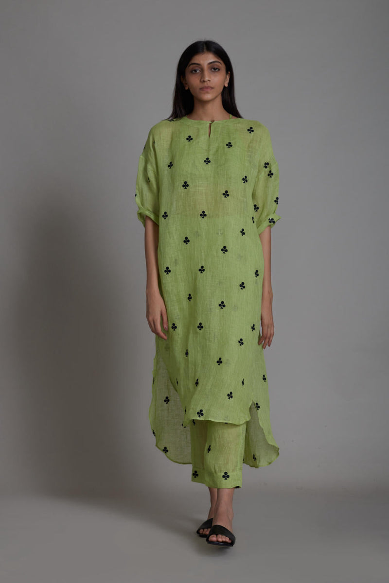 MATI TRUMP CARD TUNIC DRESS-GREEN Top & Tunics by Mati for women Worldwide