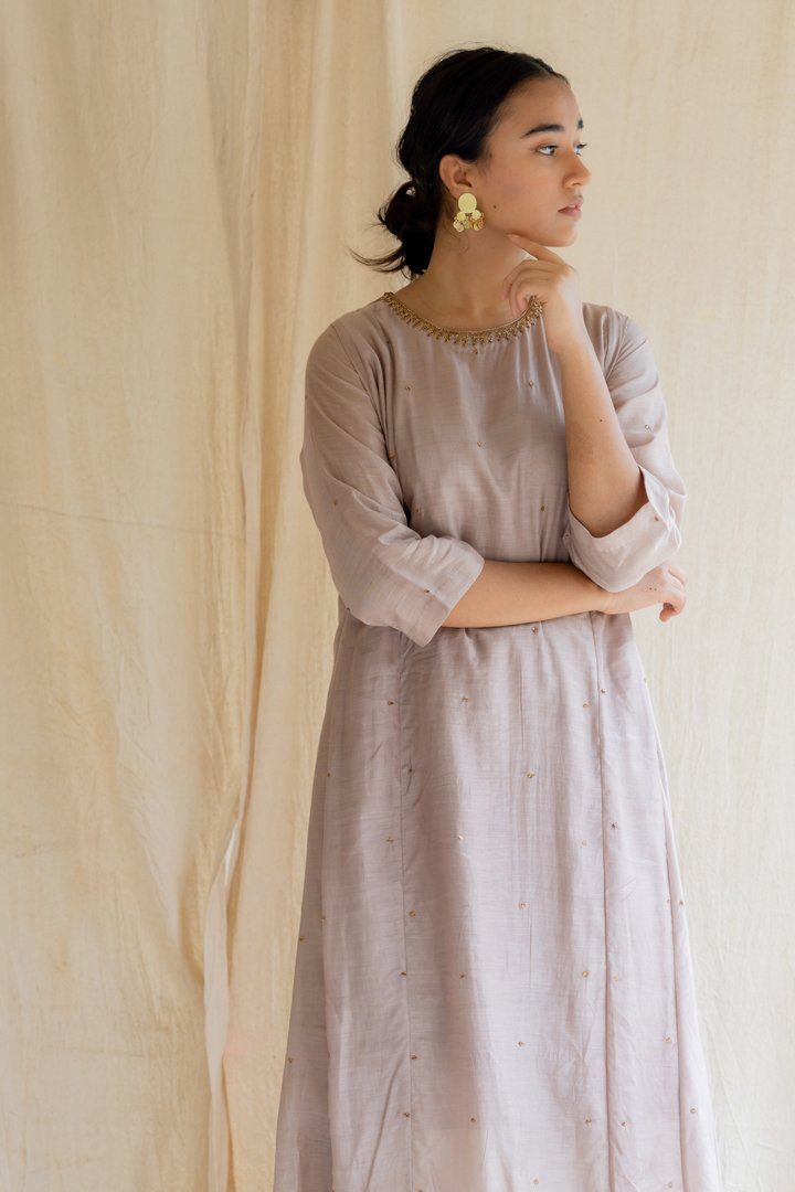 Mauve Abha Kurta Set Co-ord Set,Kurta Sets by Nirjara for women Worldwide