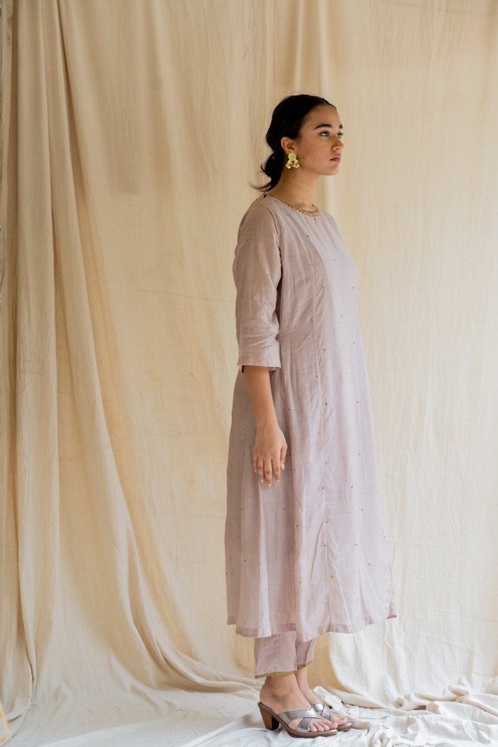 Mauve Abha Kurta Set Co-ord Set,Kurta Sets by Nirjara for women Worldwide
