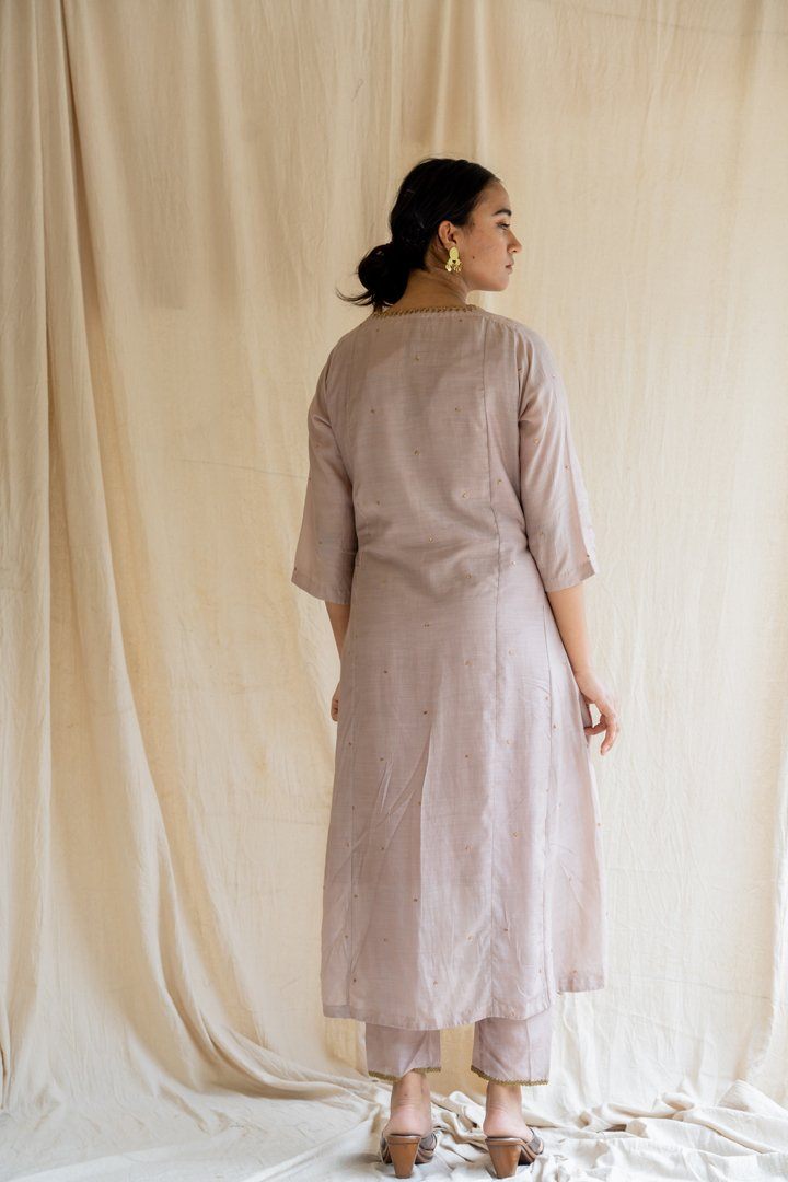 Mauve Abha Kurta Set Co-ord Set,Kurta Sets by Nirjara for women Worldwide