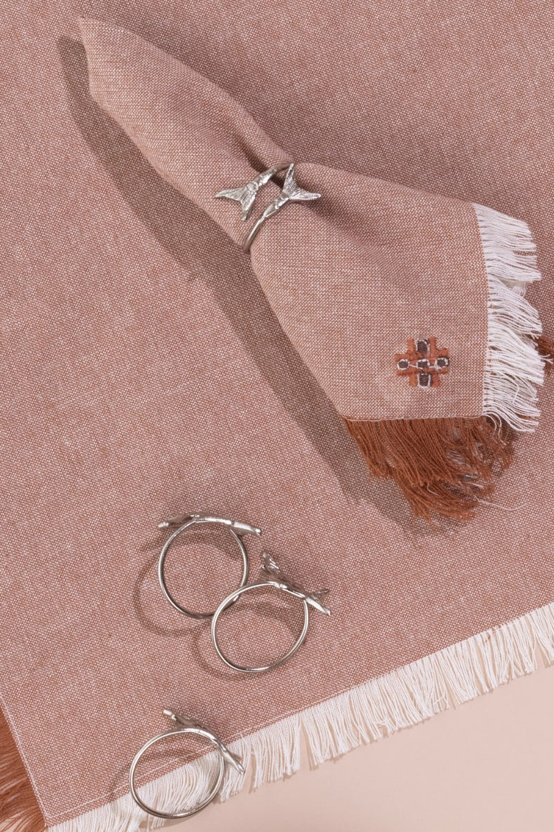 Mermaid Napkin Rings Silver-Set of 4 by Gado Living for women Worldwide