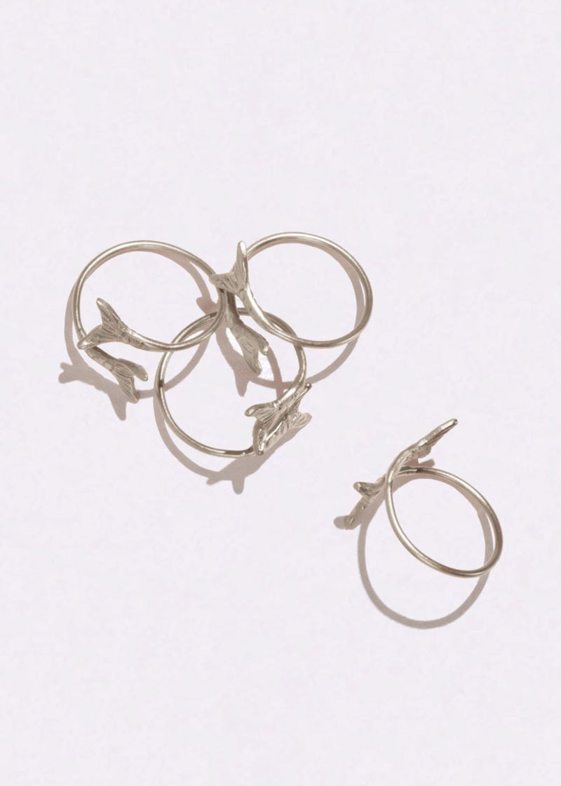 Mermaid Napkin Rings Silver-Set of 4 by Gado Living for women Worldwide