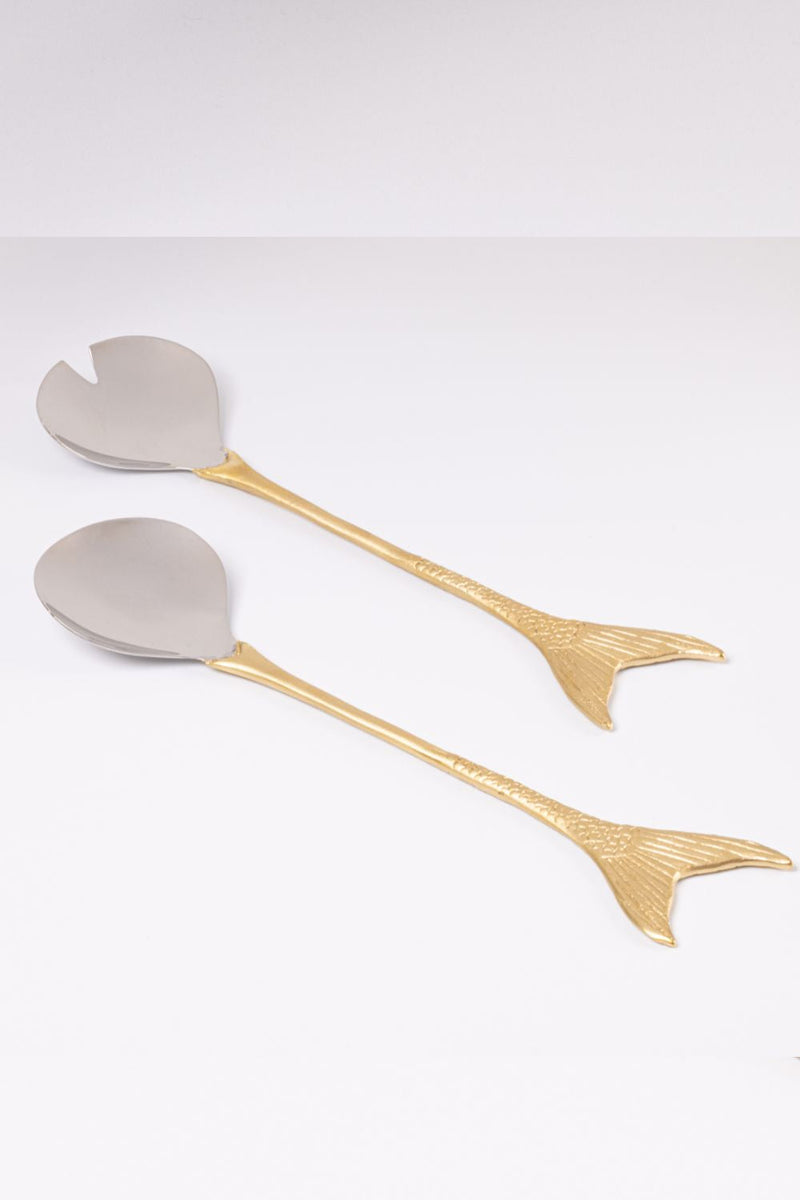 Mermaid Sona Chaandi Server Set linen by Gado Living for Worldwide