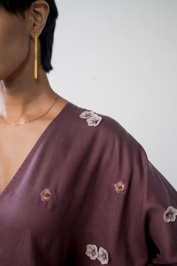 Midnight Bloom tencel kaftan Dress,Lounge Wear by SUI for women Worldwide