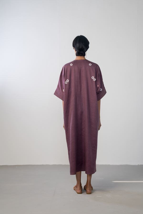 Midnight Bloom tencel kaftan Dress,Lounge Wear by SUI for women Worldwide