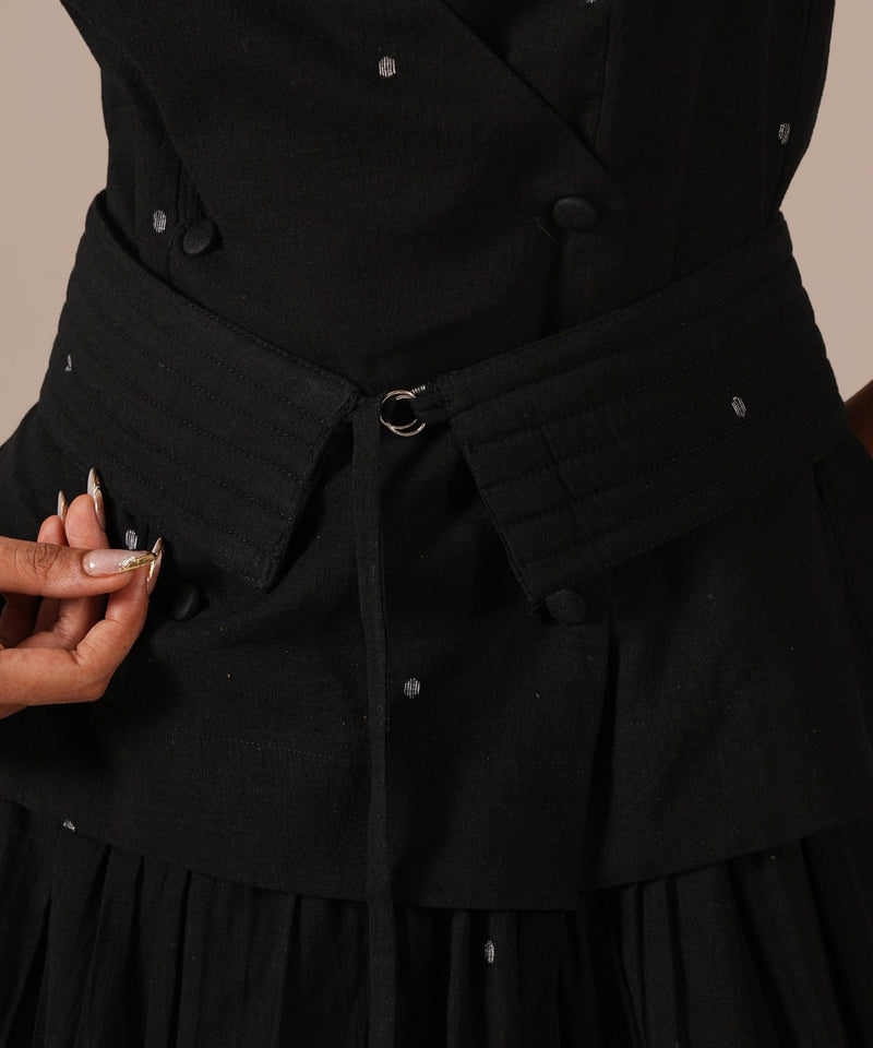 MIDNIGHT SKY DRESS silk by Indigo Dreams in black color for women Worldwide