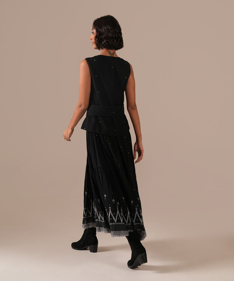 MIDNIGHT SKY DRESS silk by Indigo Dreams in black color for women Worldwide