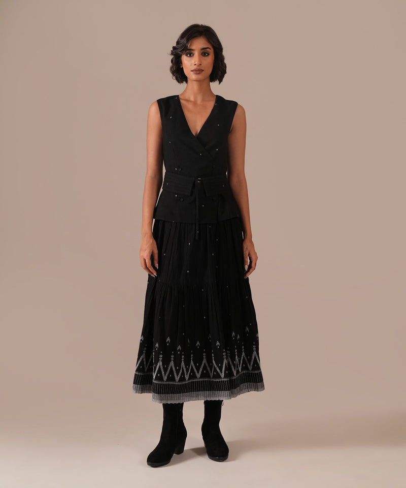 MIDNIGHT SKY DRESS silk by Indigo Dreams in black color for women Worldwide