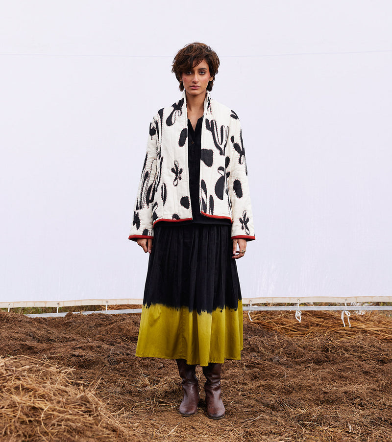 Midnight jacket cotton by Khara Kapas in white for women Worldwide