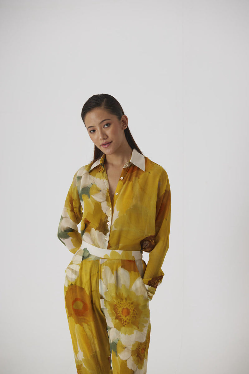 MIMOSA CO-ORD by Yam in yellow color for women Worldwide
