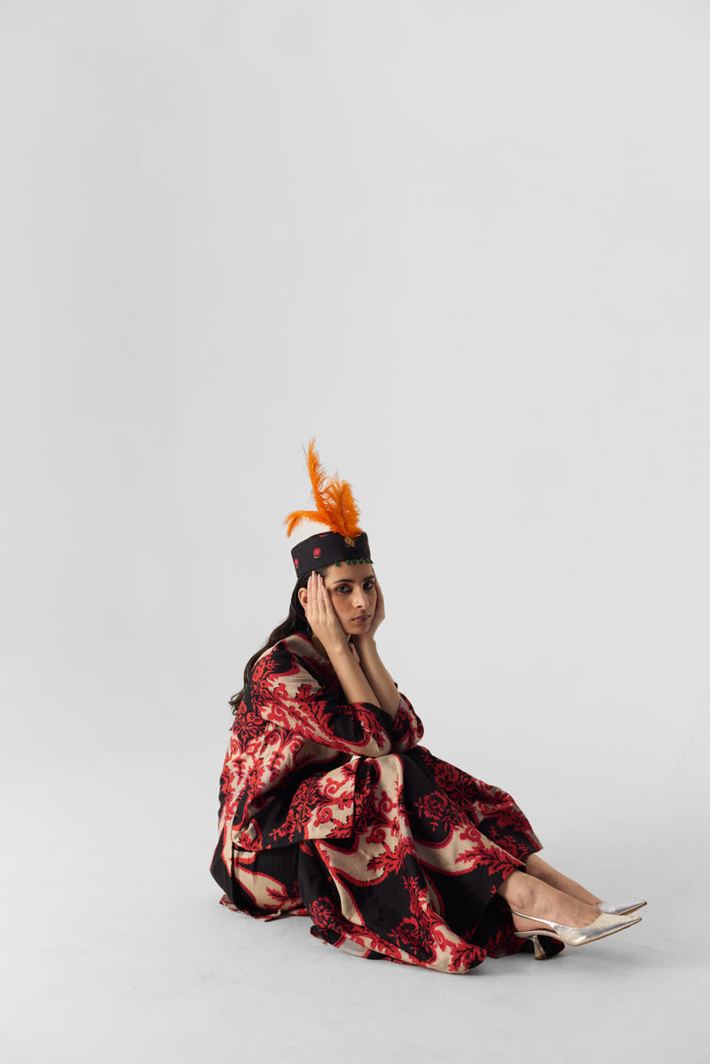 MOLI SHARARA SET silk by Yam in multi color for women Worldwide