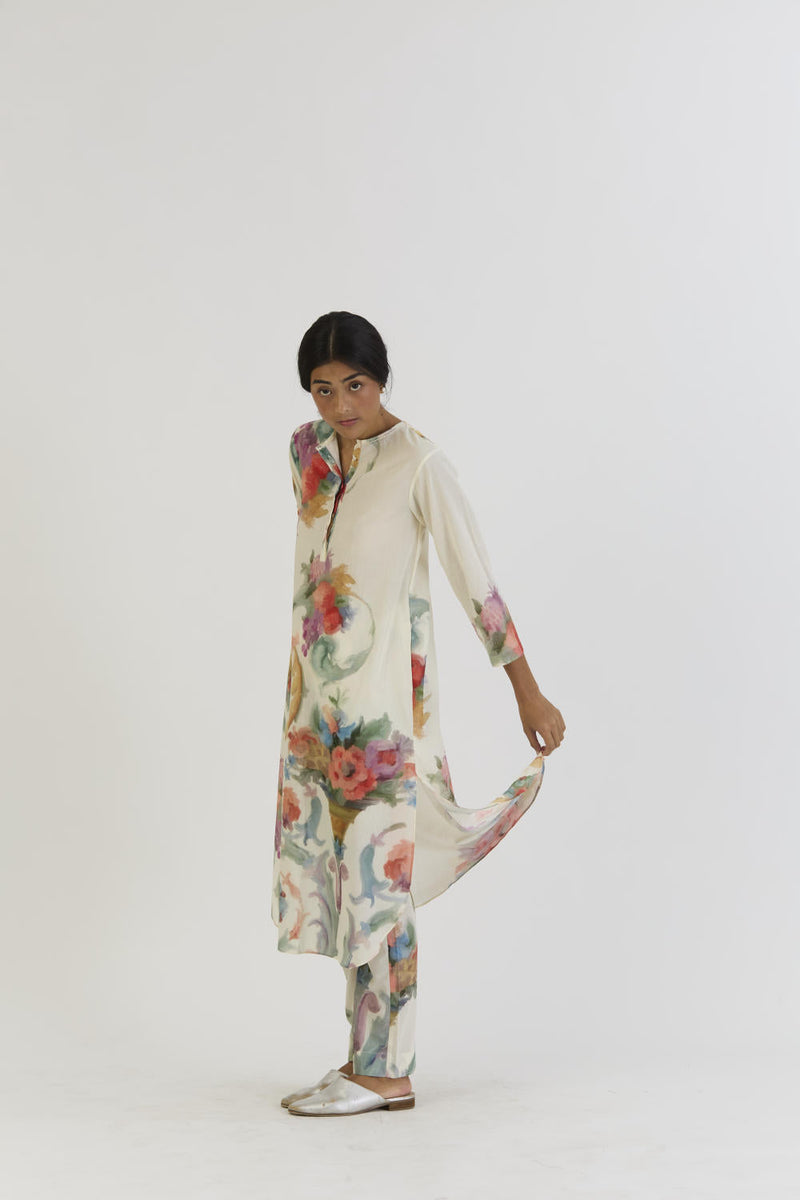 MORELLO LONG KURTA SET cotton by Yam for women Worldwide