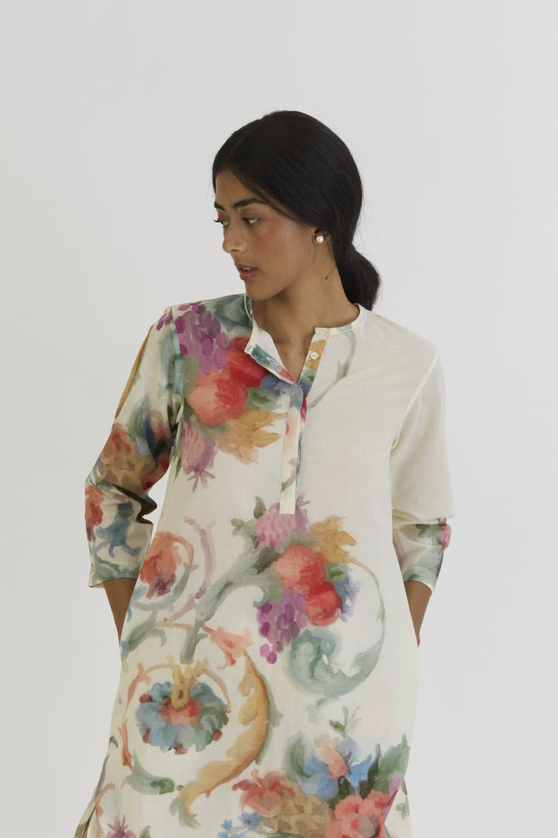 MORELLO LONG KURTA SET cotton by Yam for women Worldwide