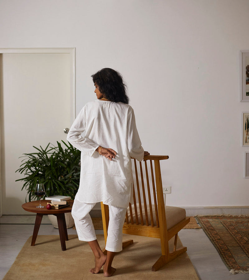 Morning Light Co-ord Set Lounge Wear by Khara Kapas for women Worldwide