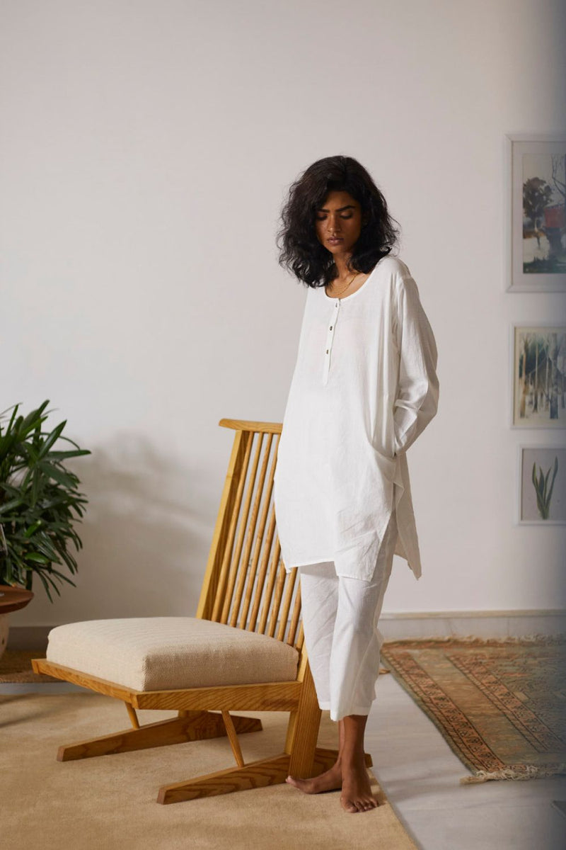 Morning Light Co-ord Set Lounge Wear by Khara Kapas for women Worldwide