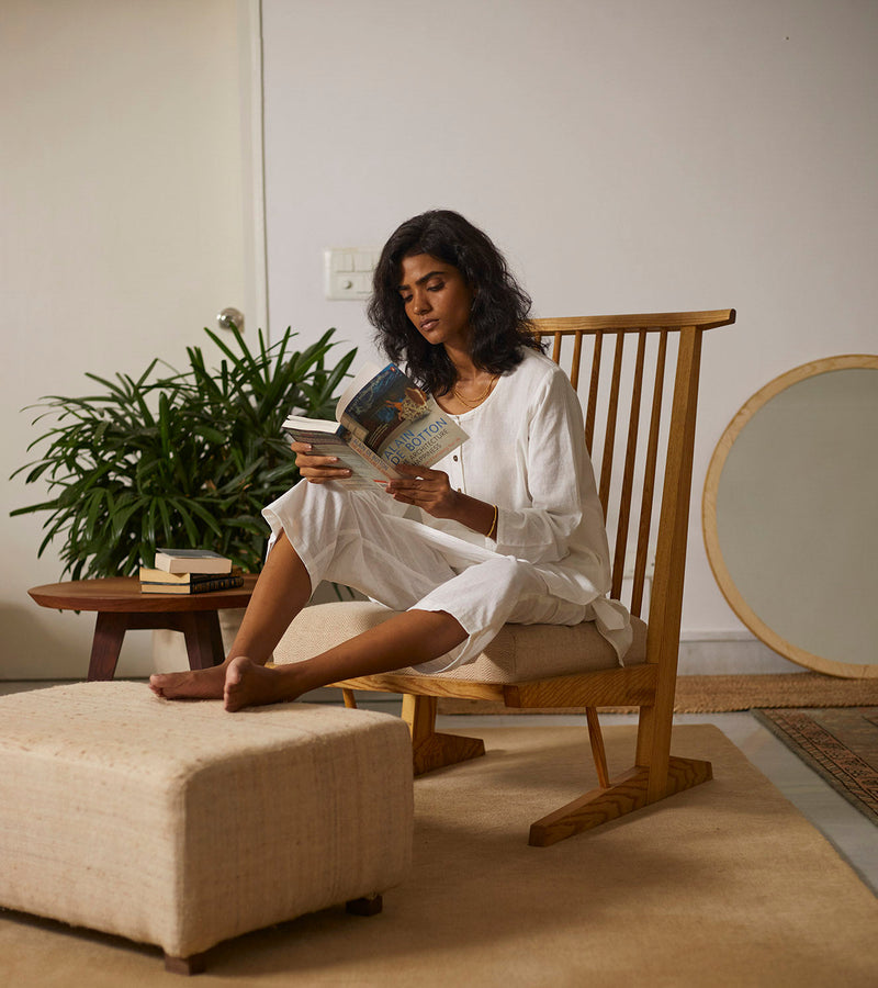 Morning Light Co-ord Set Lounge Wear by Khara Kapas for women Worldwide