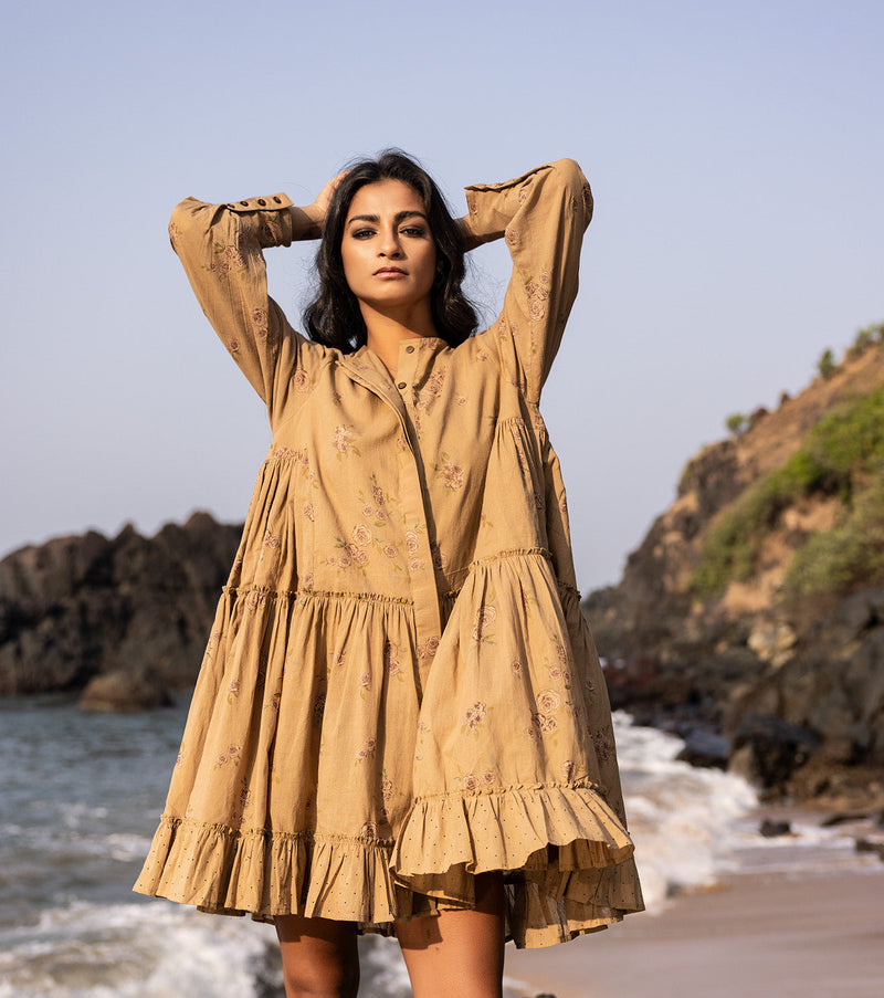 Moss pie Dress by Khara Kapas for women Worldwide