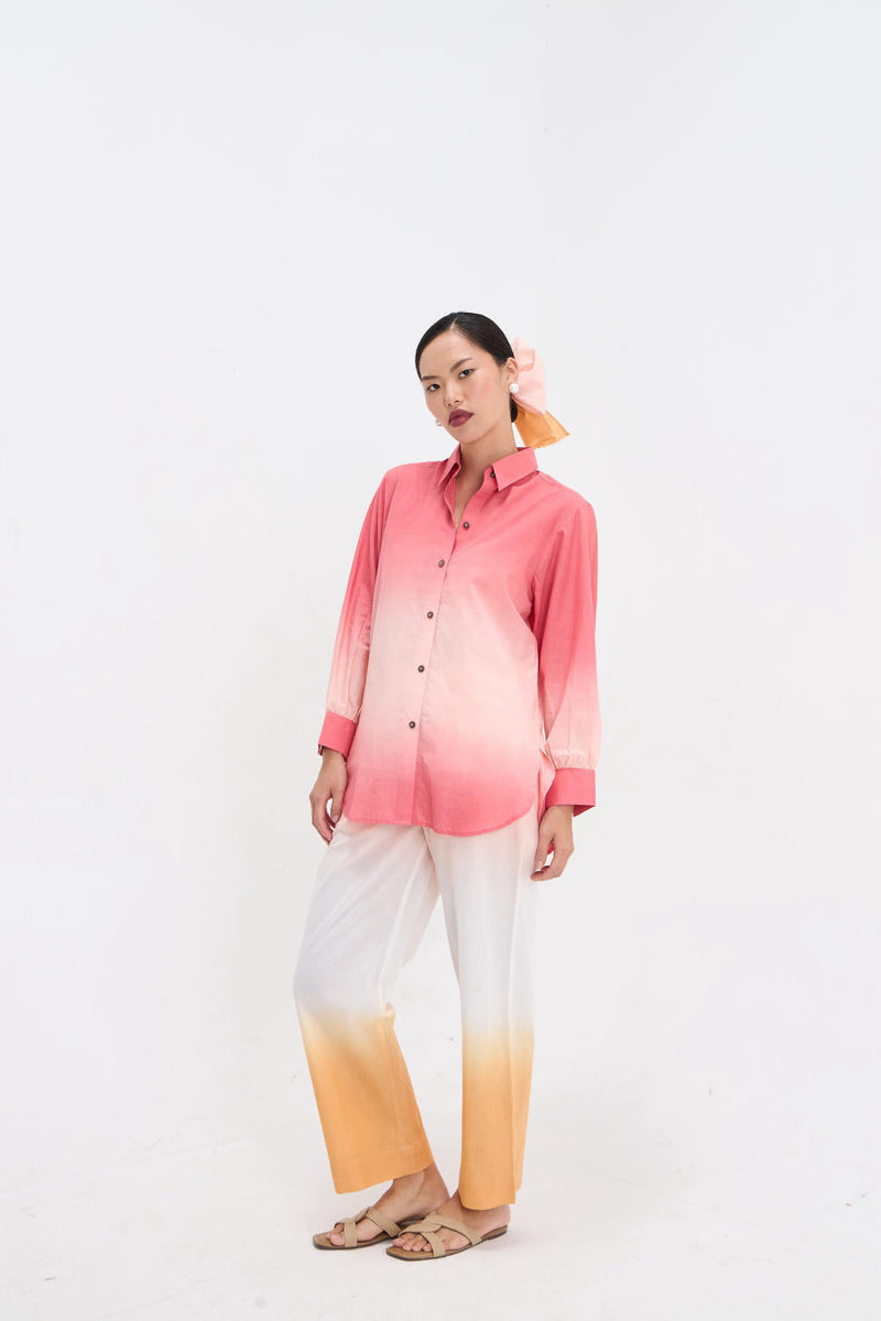 OMBRE SHIRT SET cotton by Aavidi for women Worldwide