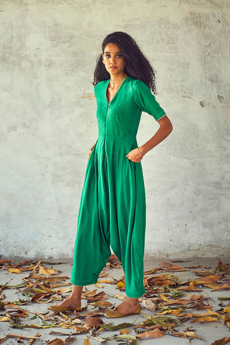 Neem Jumpsuit Indo-Western Wear,Jumpsuits by Khara Kapas for women Worldwide