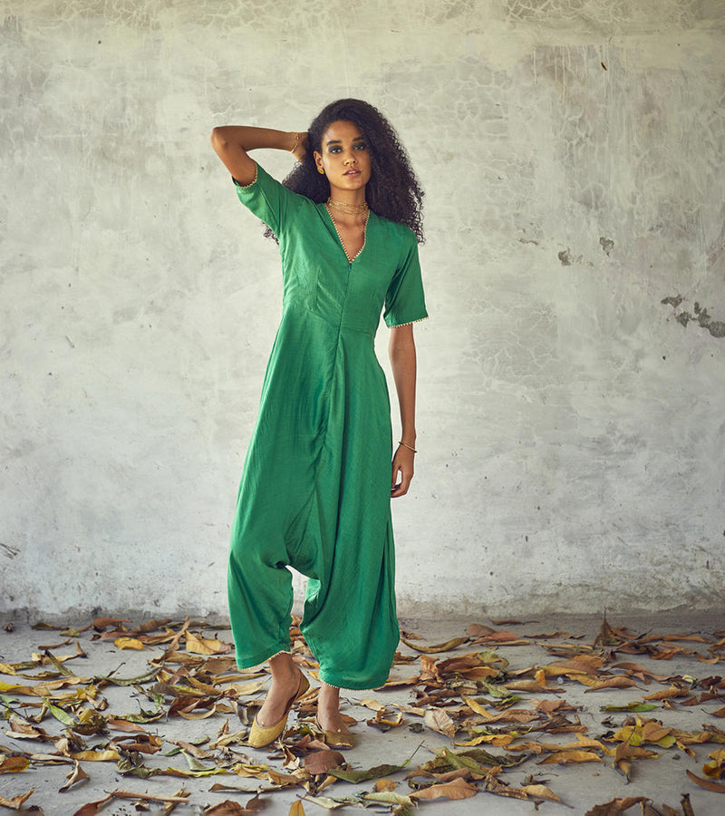 Neem Jumpsuit Indo-Western Wear,Jumpsuits by Khara Kapas for women Worldwide