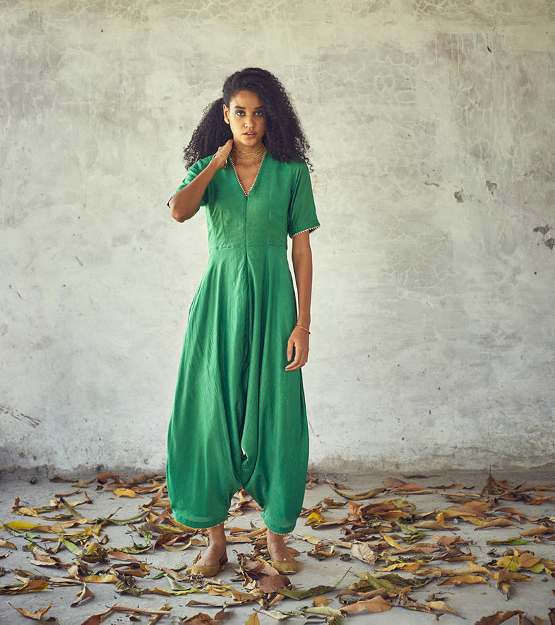 Neem Jumpsuit Indo-Western Wear,Jumpsuits by Khara Kapas for women Worldwide
