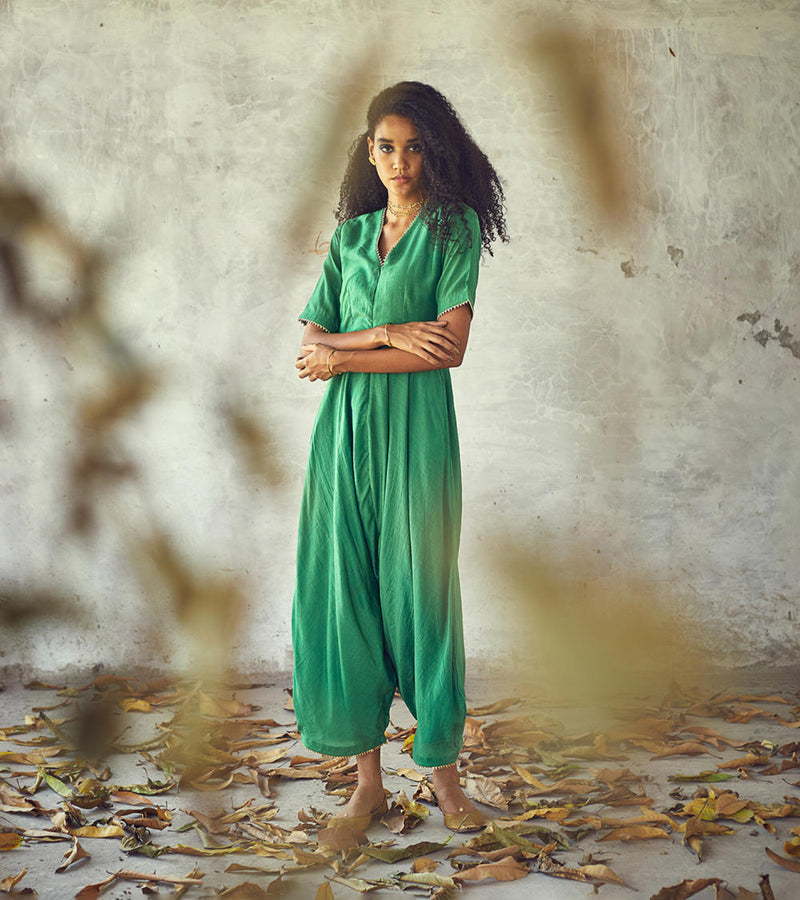 Neem Jumpsuit Indo-Western Wear,Jumpsuits by Khara Kapas for women Worldwide