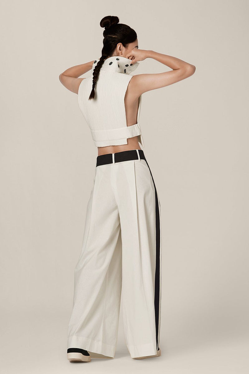 Neve Trousers by Chola in white color for women Worldwide