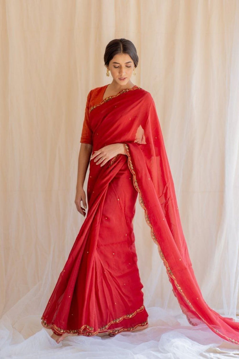 Noor Saree & Blouse by Nirjara for women Worldwide