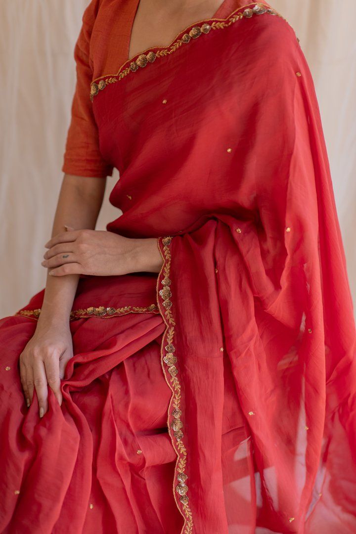 Noor Saree & Blouse by Nirjara for women Worldwide