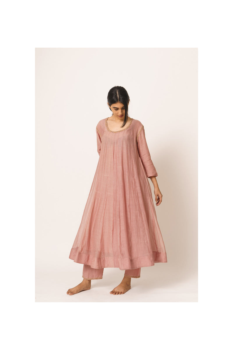 Old Rose Aayat in Chanderi with Resham & Dabka Embroidery Fashion DOT