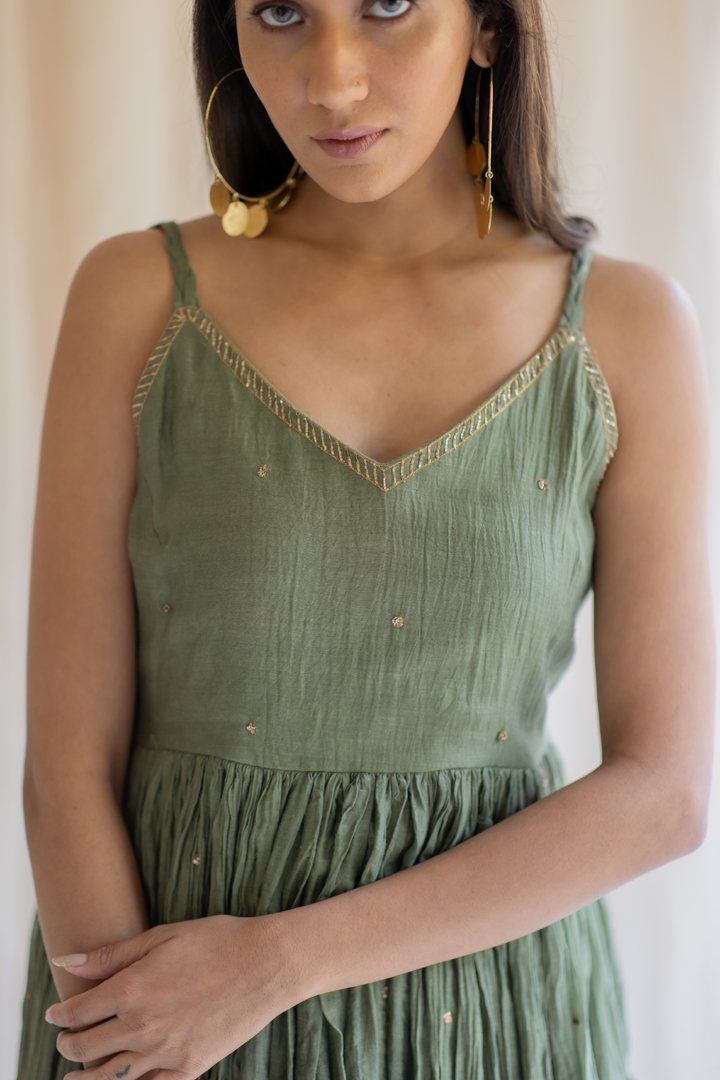 Olive Nasim Jama by Nirjara for women Worldwide