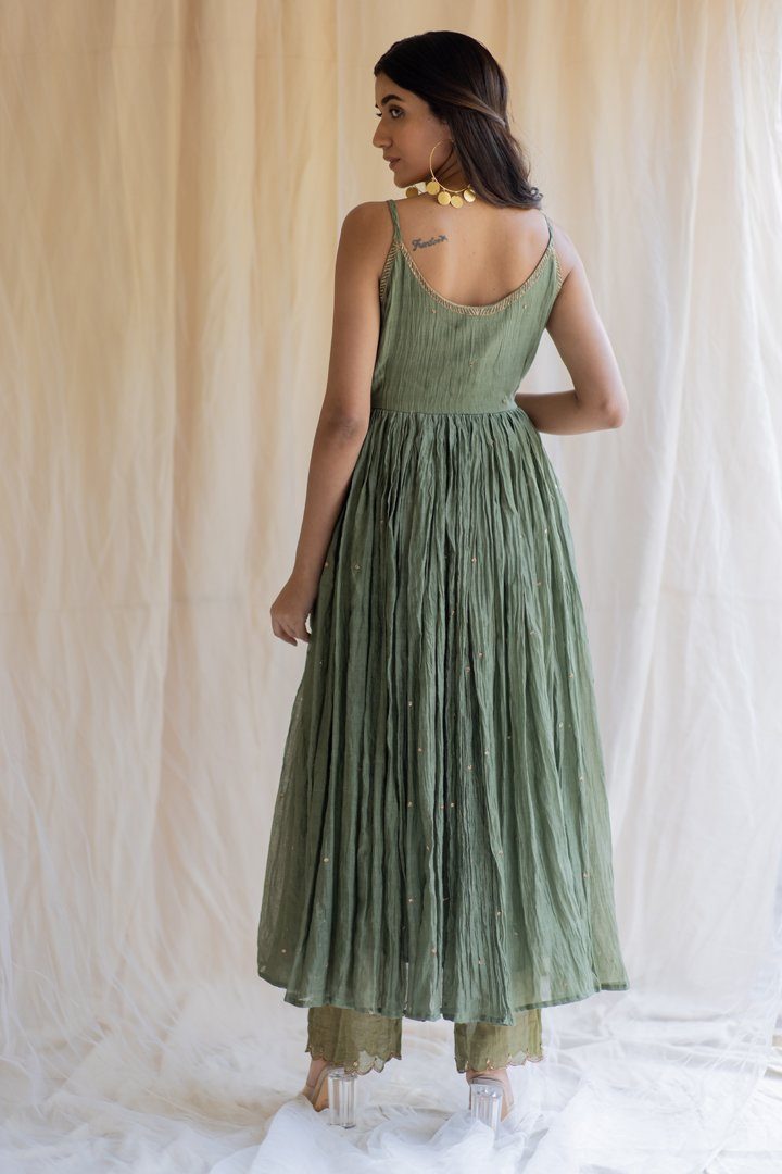 Olive Nasim Jama by Nirjara for women Worldwide