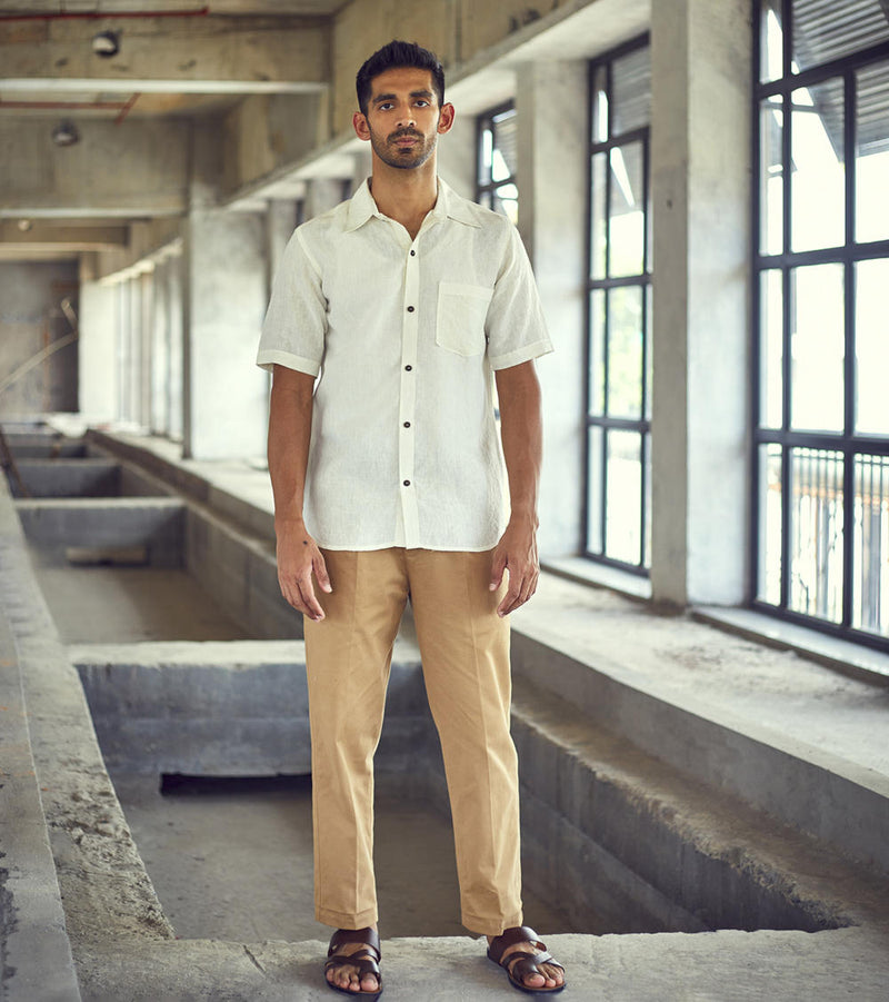Opaque hue Shirt Men Khara Kapas Men