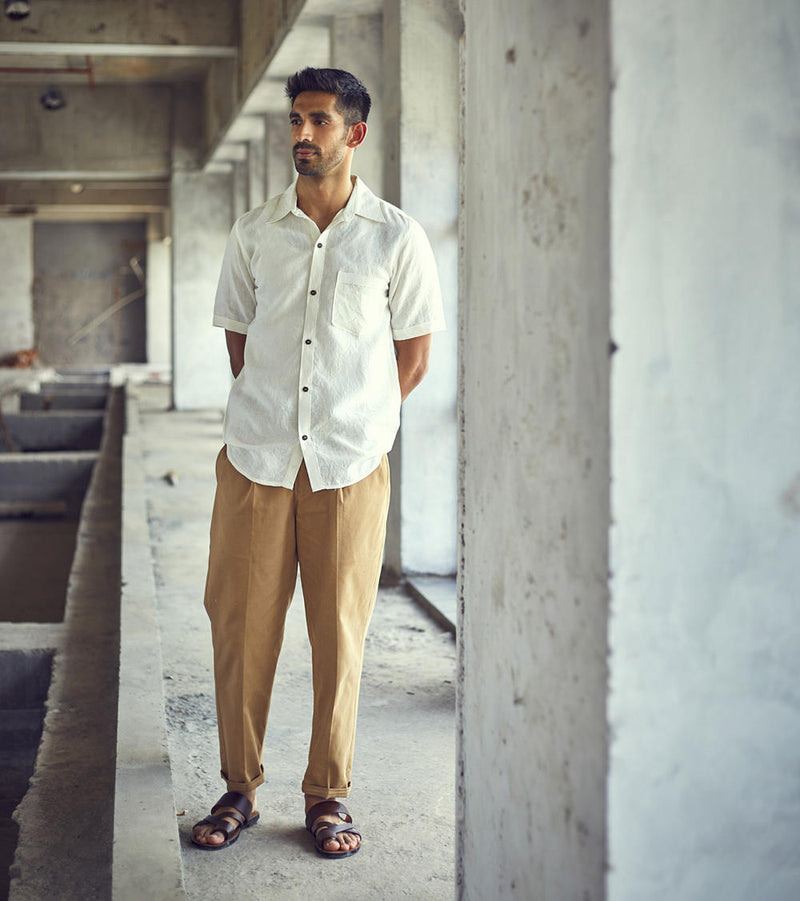 Opaque hue Shirt Men Khara Kapas Men