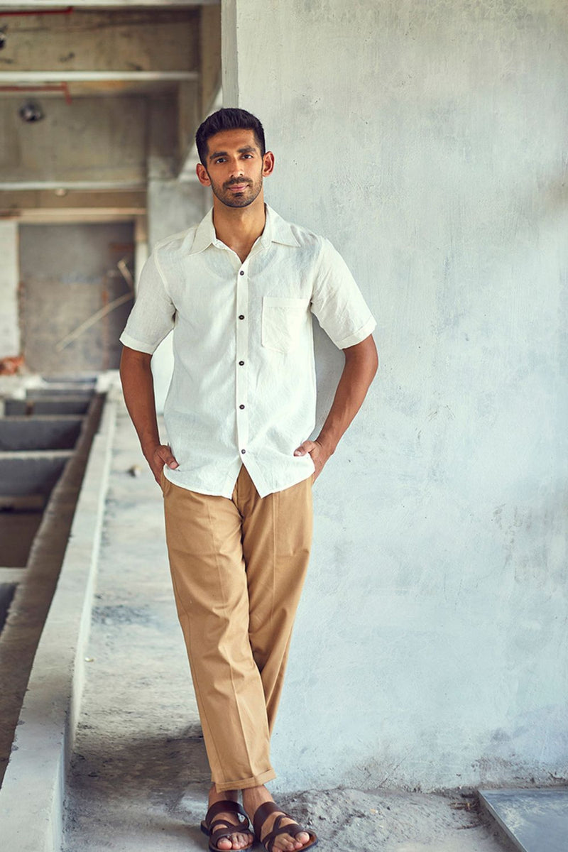 Opaque hue Shirt Men Khara Kapas Men