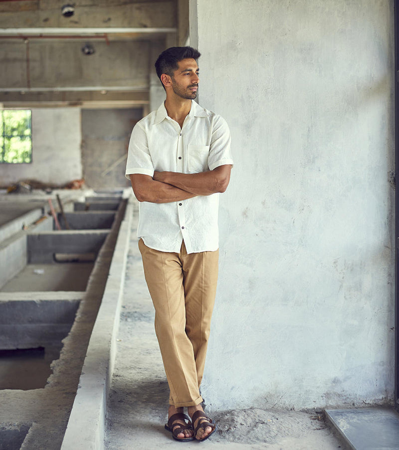 Opaque hue Shirt Men Khara Kapas Men