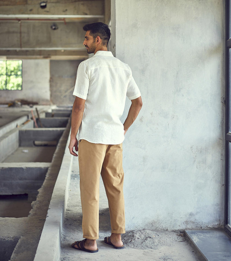 Opaque hue Shirt Men Khara Kapas Men