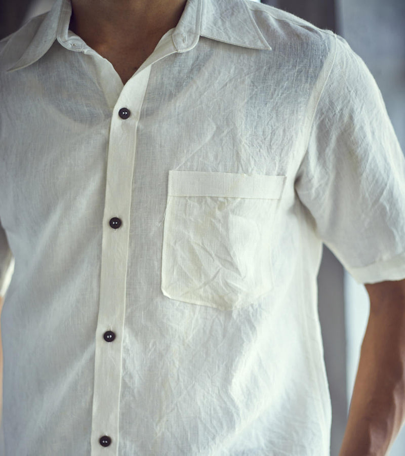 Opaque hue Shirt Men Khara Kapas Men