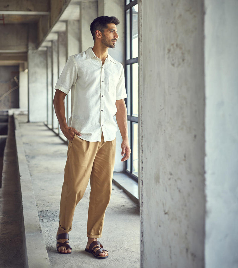 Opaque hue Shirt Men Khara Kapas Men