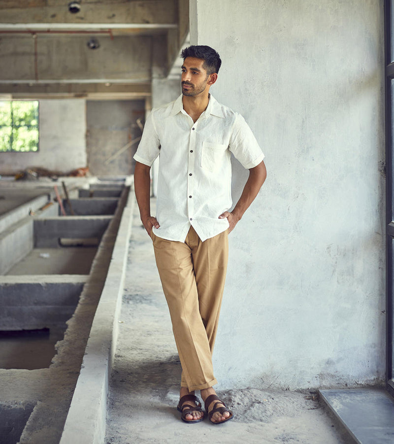 Opaque hue Shirt Men Khara Kapas Men