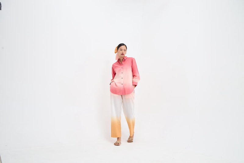 OMBRE SHIRT SET cotton by Aavidi for women Worldwide