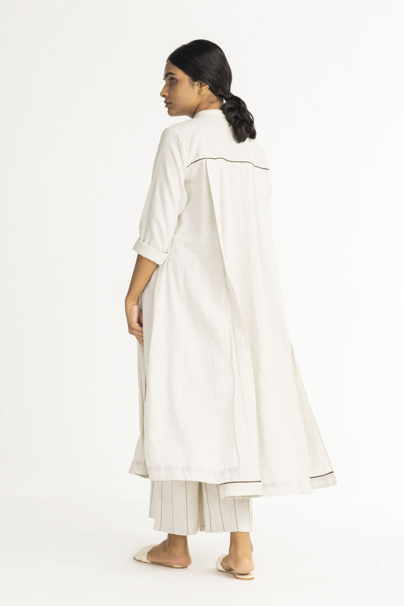 Panel Slit Shirt - Beige by THREE in white color for women Worldwide