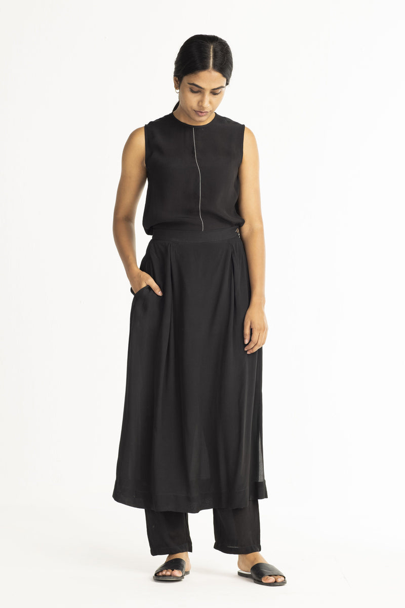 Pant Skirt - Black by THREE for women Worldwide