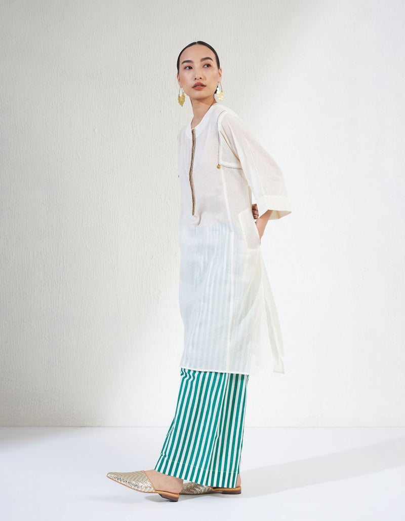 FARAH SET cotton by Aavidi in white color for women Worldwide