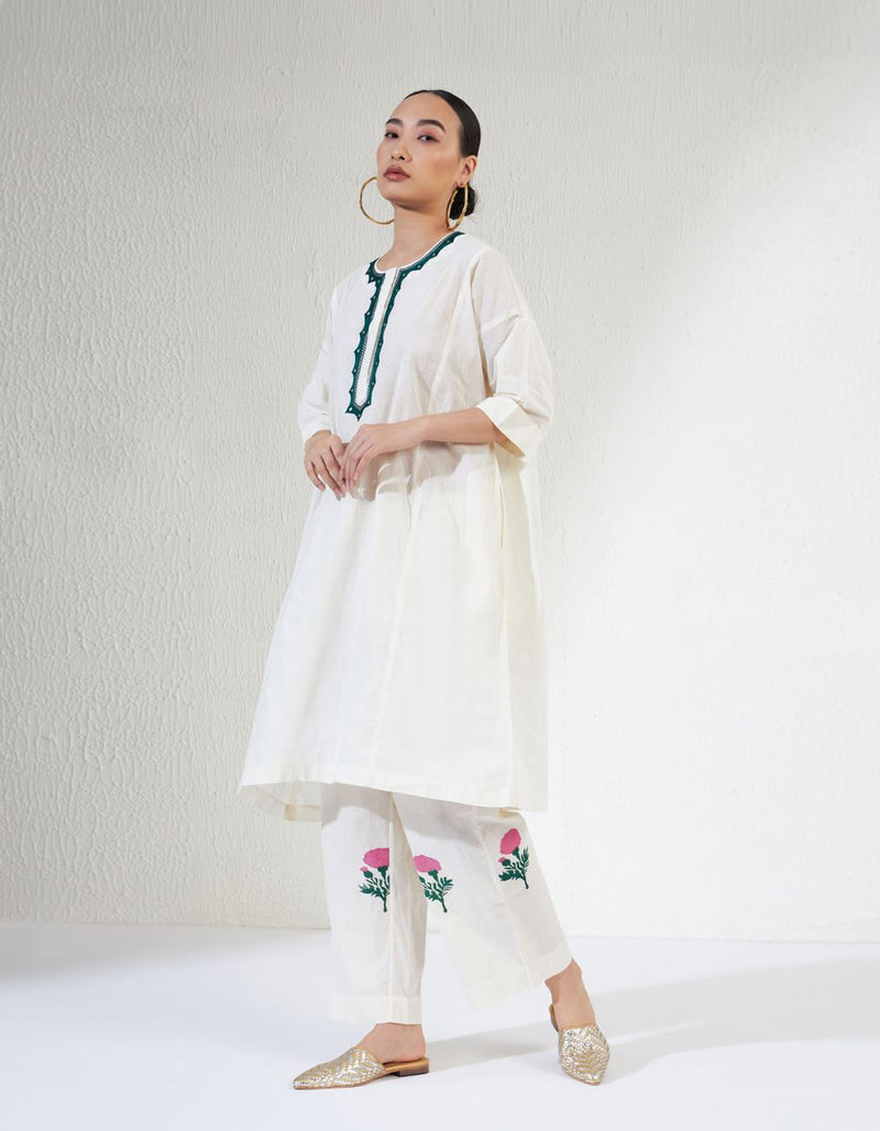 Zara Set cotton by Aavidi in white color for women Worldwide