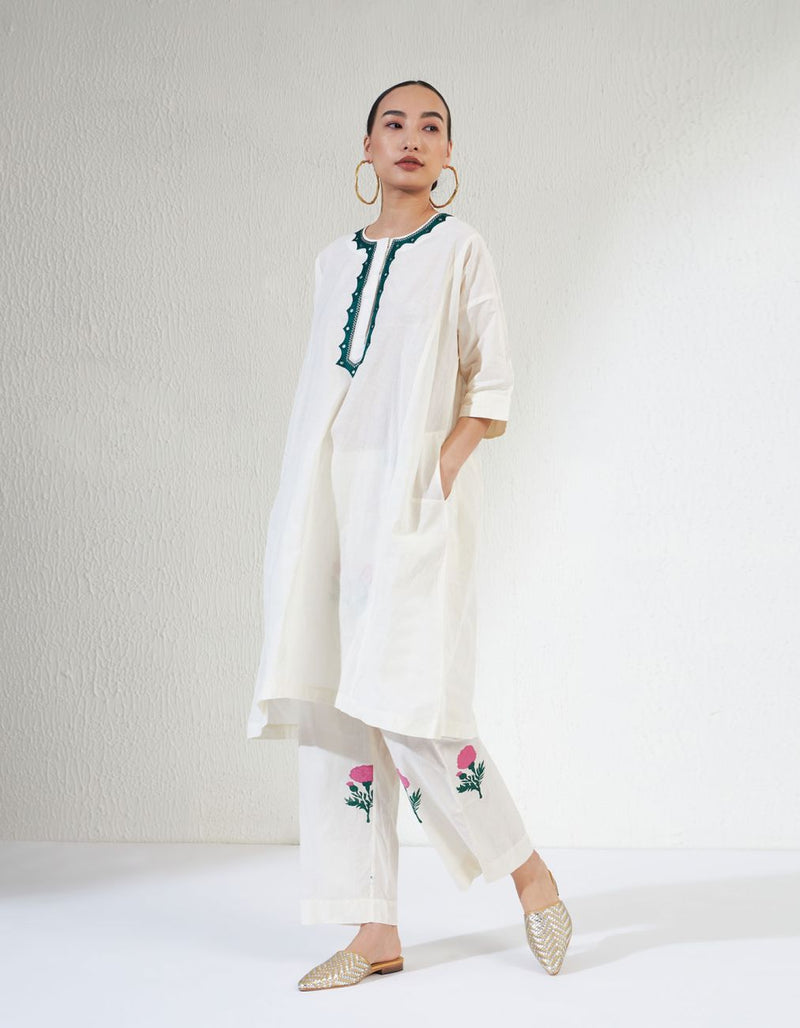 Zara Set cotton by Aavidi in white color for women Worldwide