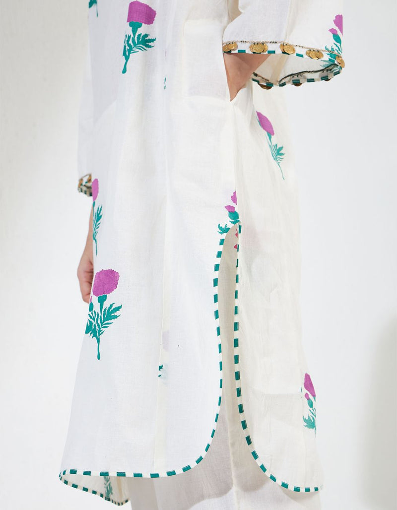 Gulnar Set 3 cotton by Aavidi in white color for women Worldwide